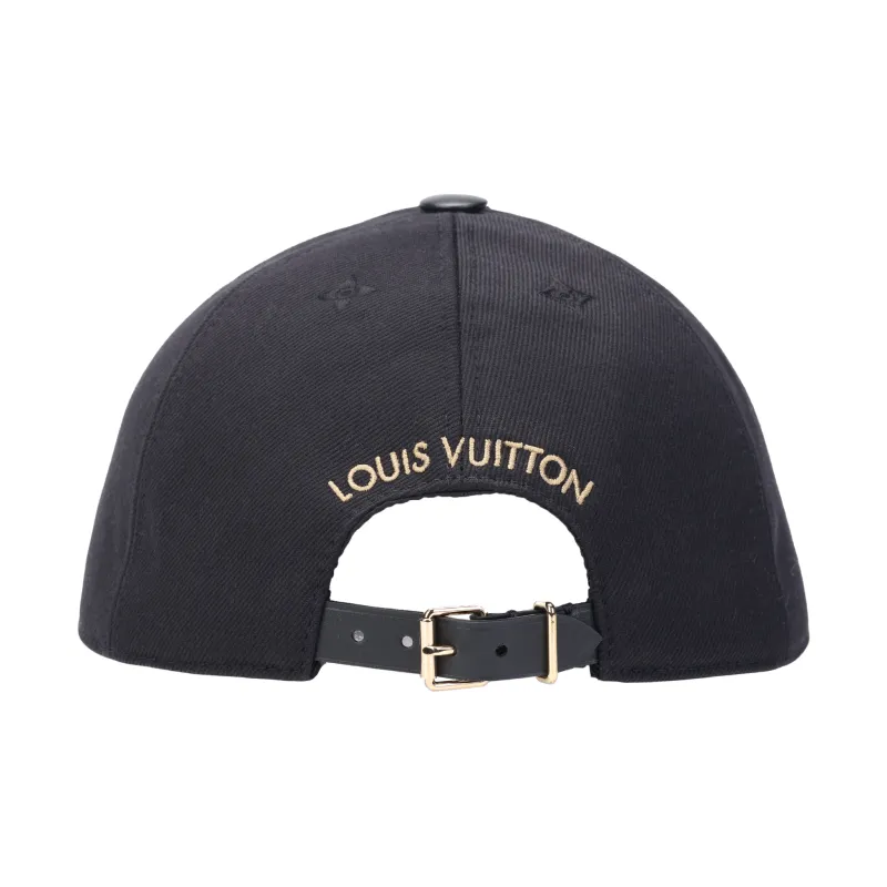LOUIS VUITTON Cotton Baseball Caps Unisex Black-3