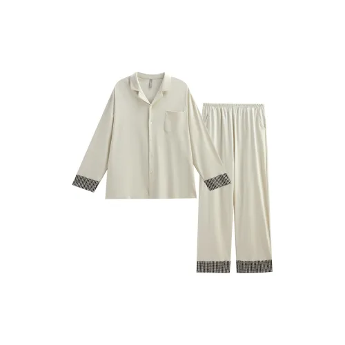 Same Language Pajama Set Men's White Paper