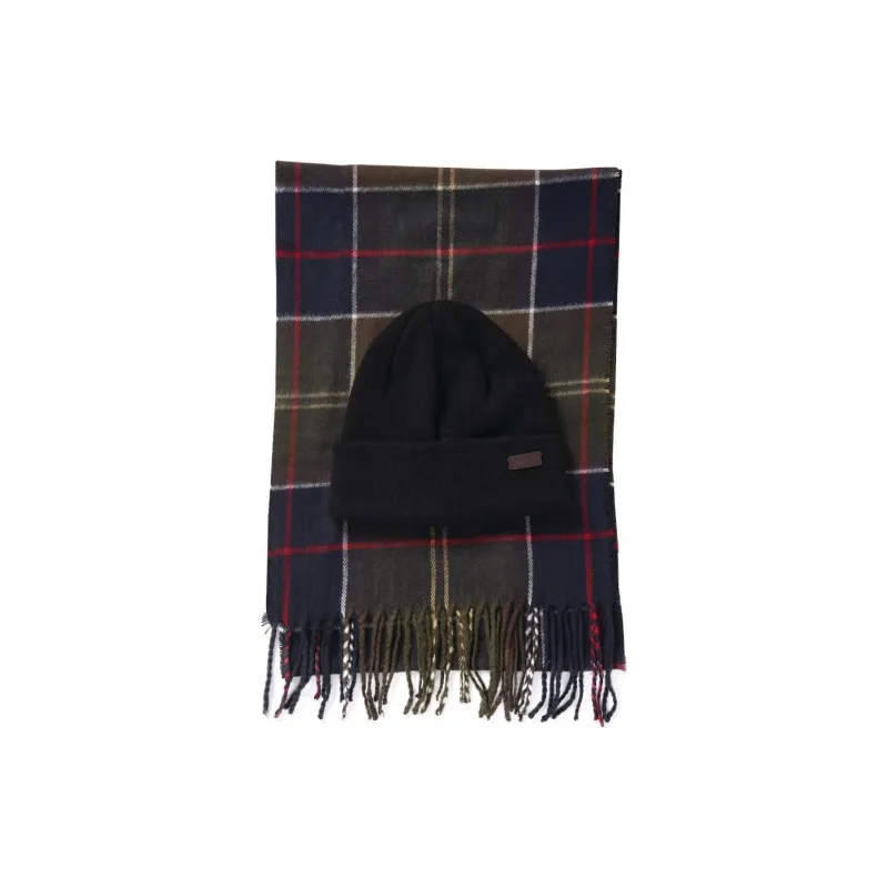 BARBOUR Cotton, Acrylic Knit Scarves Men's Dark Green-2