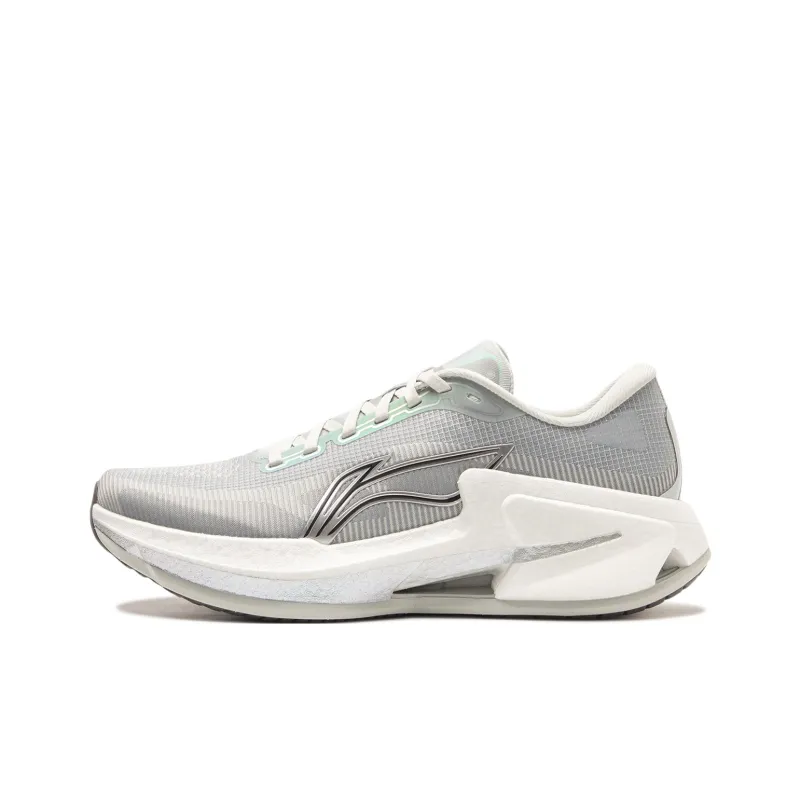 LiNing Liuliu 8 Cushioned Slip-Resistant Abrasion-Resistant Low-Top Running Shoes Men's White Gray-0