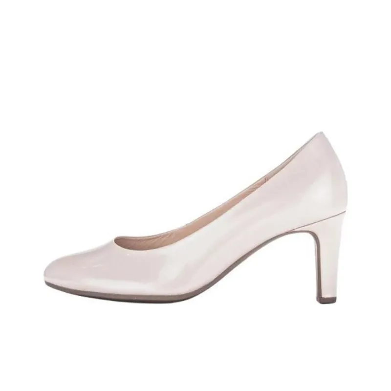 Gabor Fashion Chunky Heel High Heels 7cm Women's Beige Pink-0