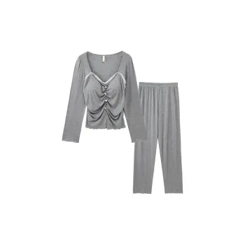 Sleeping Beauty Pajama Set Women's Light Gray