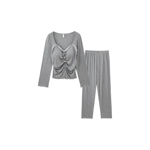Sleeping Beauty Pajama Set Women's Light Gray