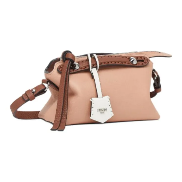 FENDI Leather One Shoulder Handbags Mini Women's Pink-2