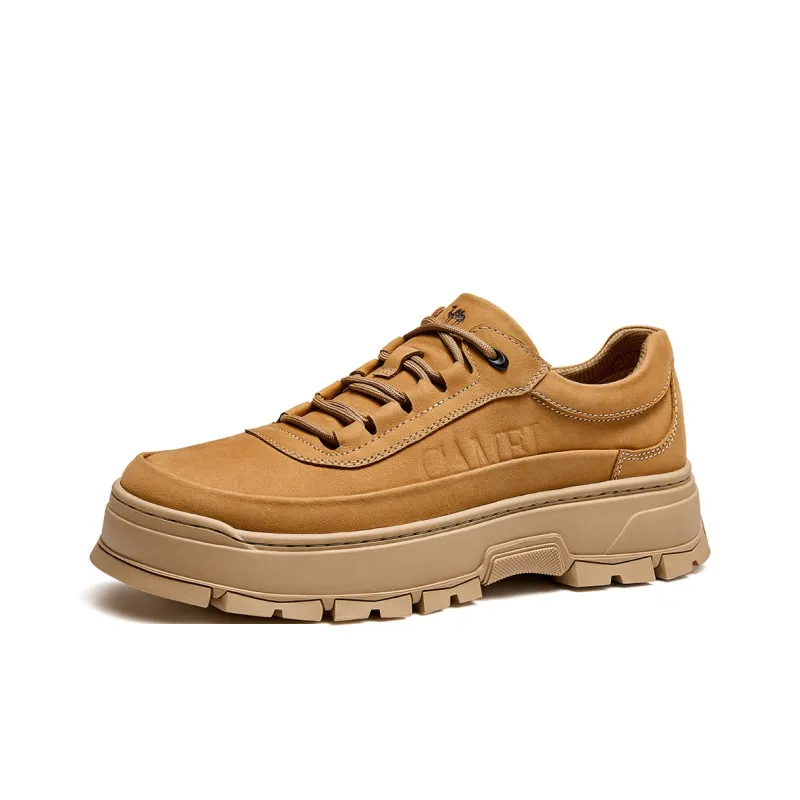 CAMEL Work Boots Men Low Top Khaki/Desert Yellow-1