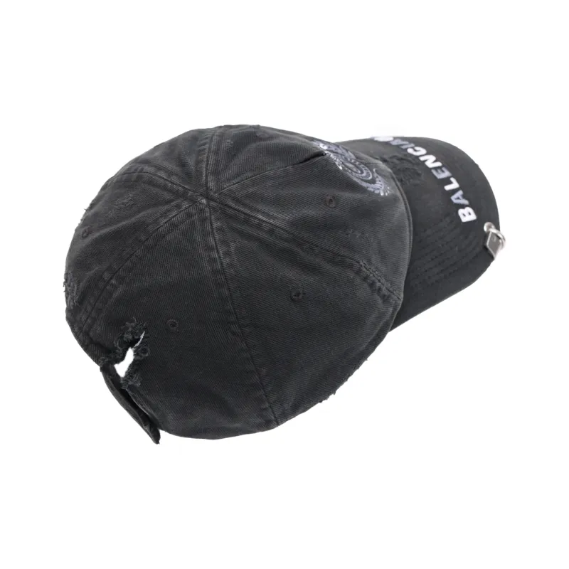 Balenciaga Bb Laurel Destroyed Piercing Cap-2