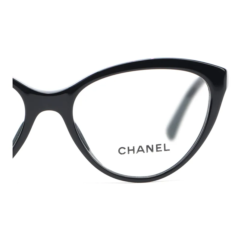 CHANEL   Cat Eye Eyeglass Frames Unisex Black-3