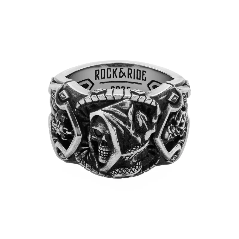 ROCK&RIDE 925 Sterling Silver Rings Men's-20