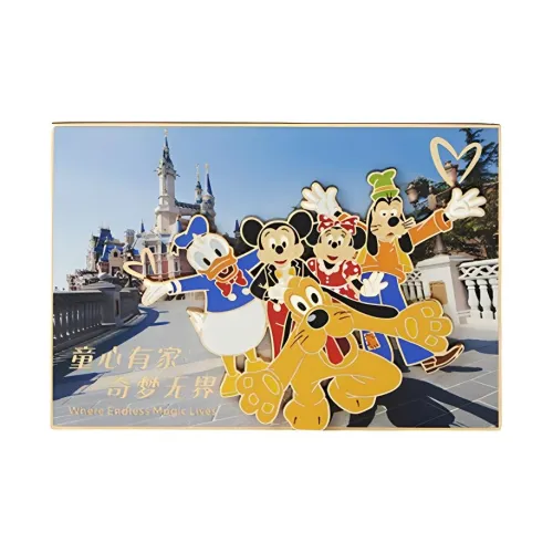 Disney Mickey Mouse And Friends With Castle Greeting Card Commemoration Badge IP Merch