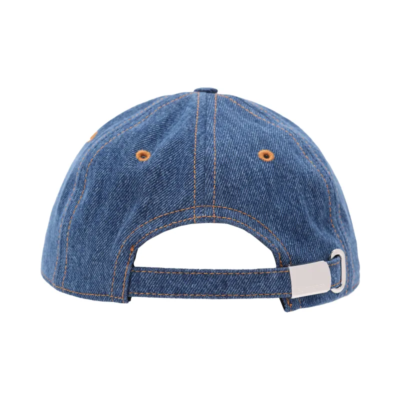 Burberry Embroidered Logo Denim Baseball Cap-3