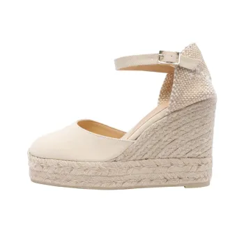 Castañer Carol Wedge Heel High Heels 11cm Women's White