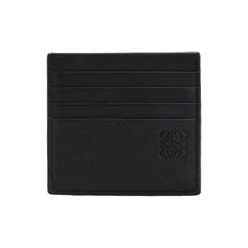 LOEWE Grained Calfskin Card Holder Men's Black