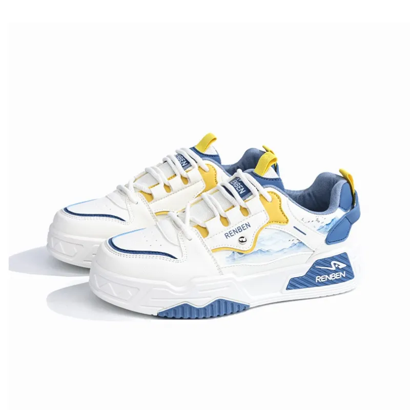 RENBEN Anti-Slip And Wear-Resistant Height Increasing Low-Top Skateboard Shoes Men's-7