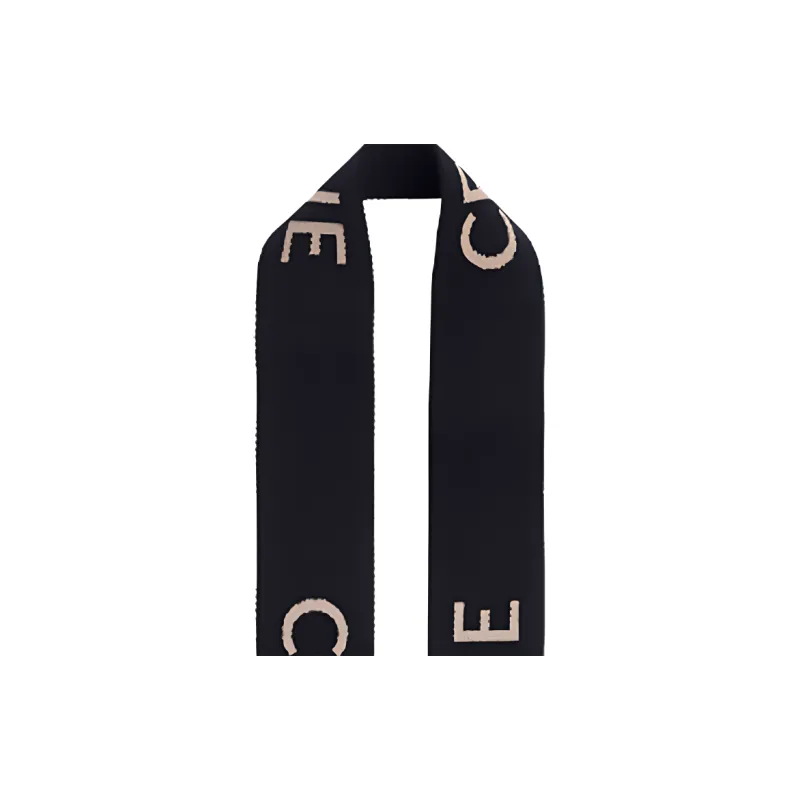 CELINE Jacquard Wool Bag Strap Unisex Black/Beige-2