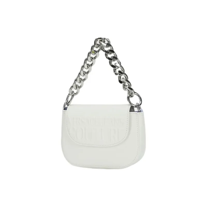 FANSIZHE Jeans Couture PU Synthetic Leather Handbag Women's White-1