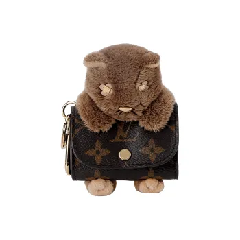 LOUIS VUITTON Coated Canvas Earphone Case Women's Brown