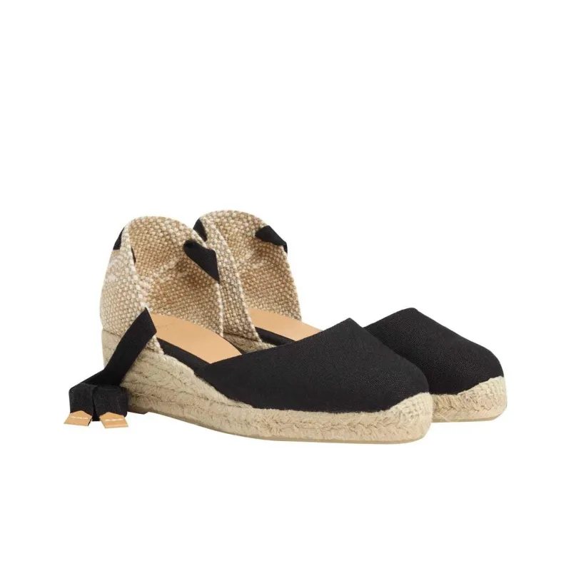 Castañer CARINA Wedge Heel High Heels Women's Black-3