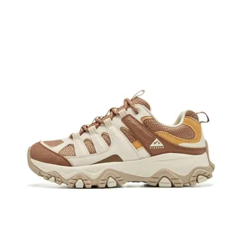 QIAODAN Slip Resistant And Abrasion Resistant Coverage Low Top Trail Running Sprint Running Shoes Women's Beige Brown