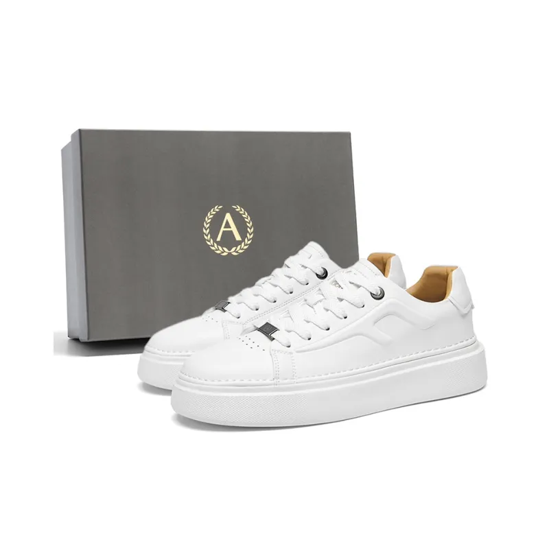 AOKANG Air Force One Series Skateboard Shoes Men Low Top White Black White-7