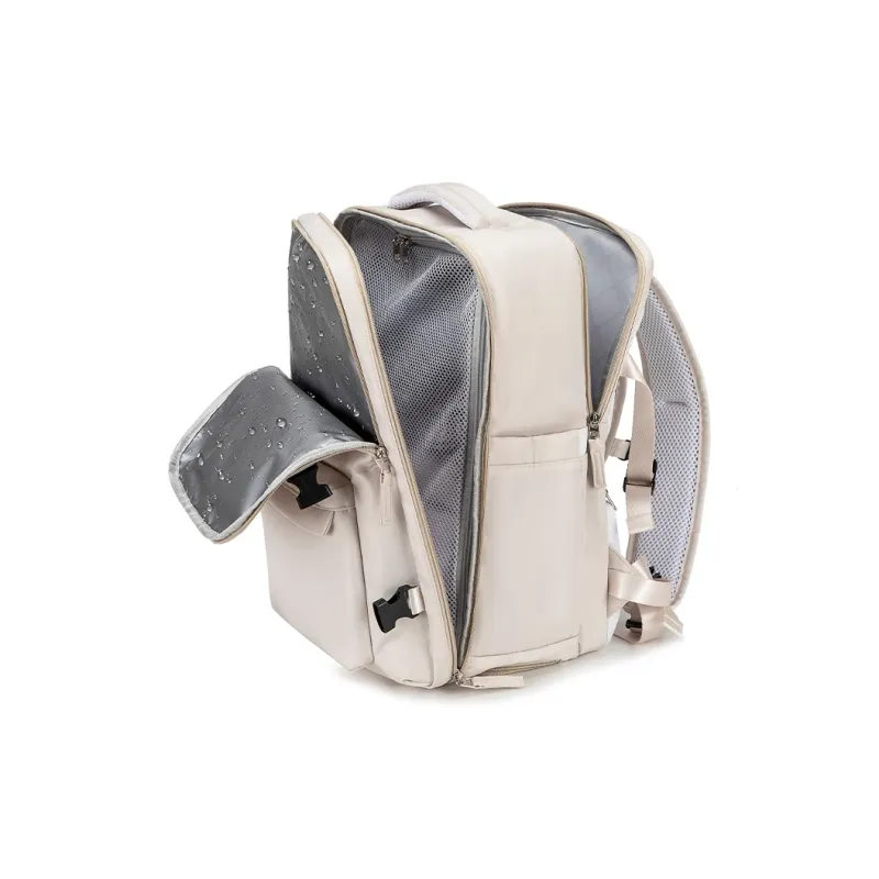 HLA Polyester Backpack Tubas Unisex White/Black/Mint Green-12