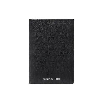 MICHAEL KORS Coated Canvas Coin Purses Wallets Men's Black