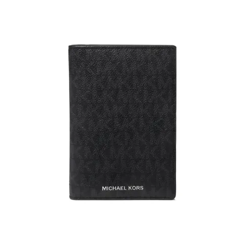MICHAEL KORS Coated Canvas Coin Purses Wallets Men's Black