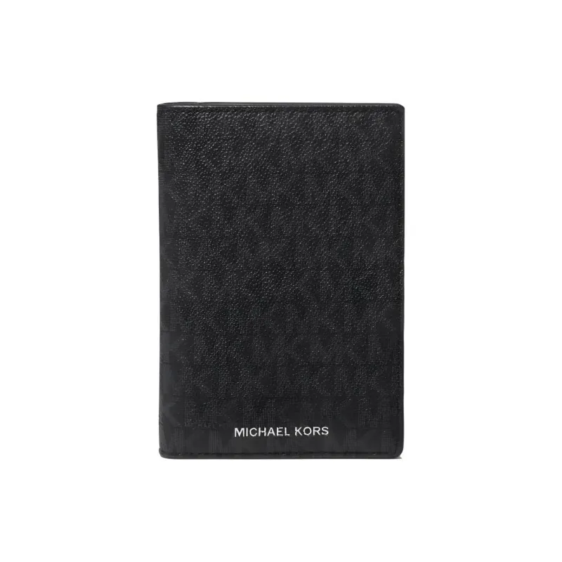 MICHAEL KORS Coated Canvas Coin Purse Wallet Men's Black-0