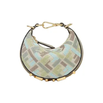 FENDI Canvas Canvas Bag Handbags Extra Mini Women's Matcha Green