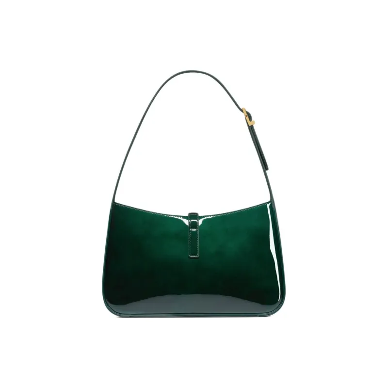SAINT LAURENT LE5A7 Calfskin Shoulder Bag Women's Leaf Green-3