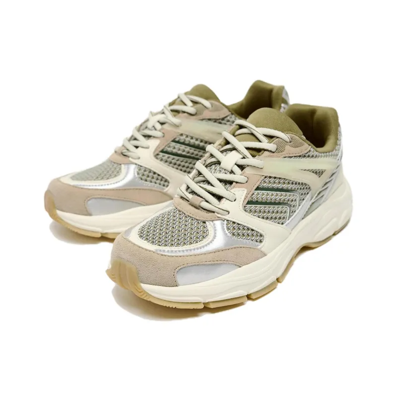ZARA Low Top Chunky Sneakers Women's Green-1
