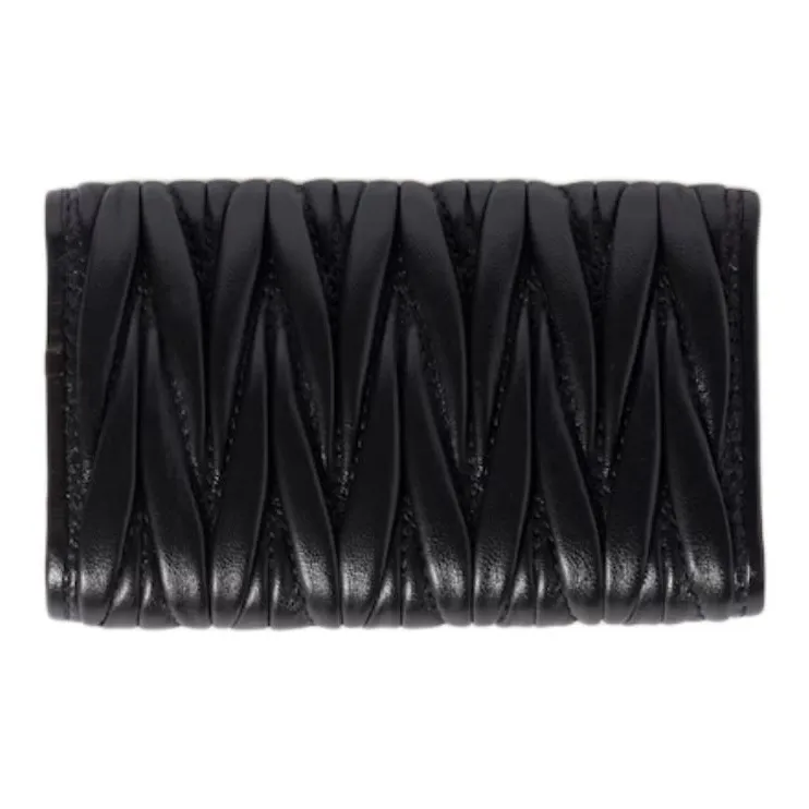 MIU MIU Sheepskin Key Pouch Women's Black-1