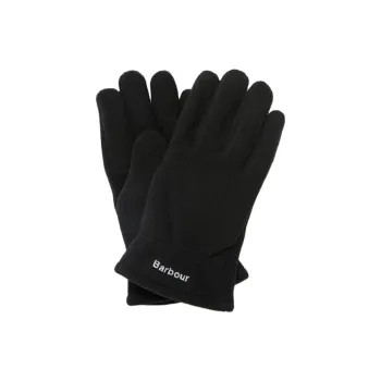 BARBOUR Wool, Polyester Knit Gloves Men's Black