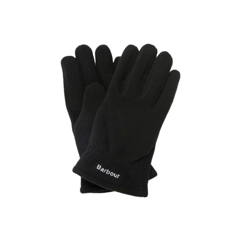 BARBOUR Wool, Polyester Knit Gloves Men's Black-0