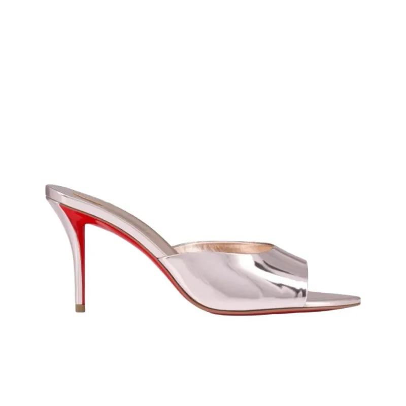 Christian Louboutin Miss Z 80mm Mule Vintage Rose Laminated Calf Leather Women's-1