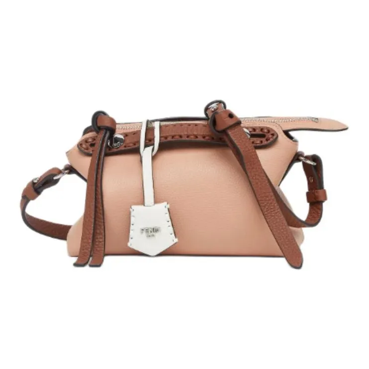 FENDI Leather One Shoulder Handbags Mini Women's Pink-1