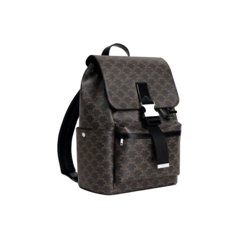 CELINE Cow Leather Backpack Men's Black-1