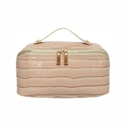 Boniu PU Makeup Bag Women's Ecru/Black/Red/Orange Red/Pink/Green