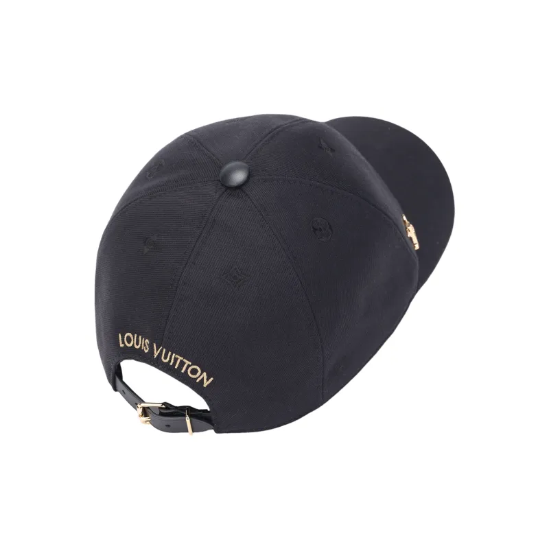 LOUIS VUITTON Cotton Baseball Caps Unisex Black-2