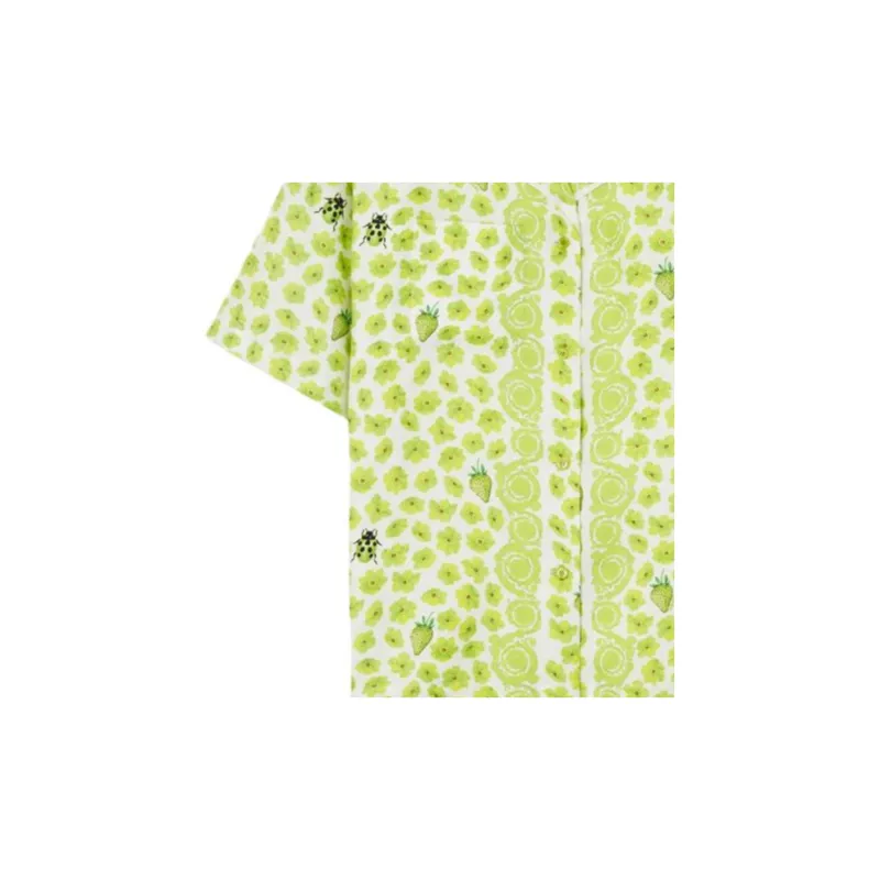 VERSACE Floral Printed Short Sleeved Shirt-4