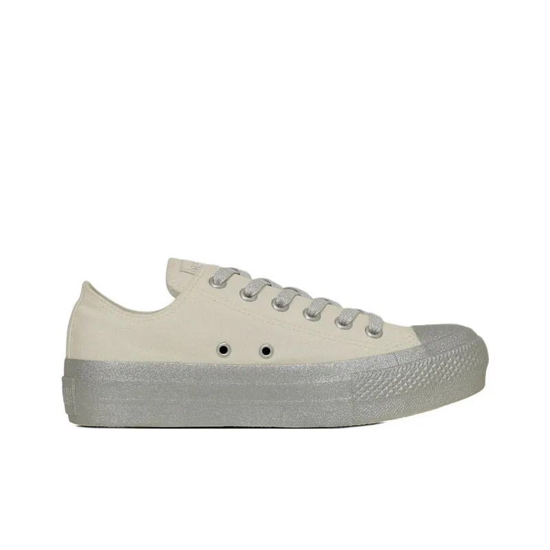 Converse All Star Anti Slip Wear Resistant Low Top Canvas Shoes Women's Beige-1