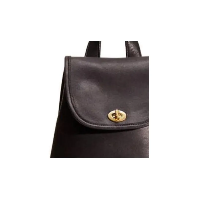 COACH Day Glove Tanned Leather Little Sun Backpack Medium Size Women's Black-5