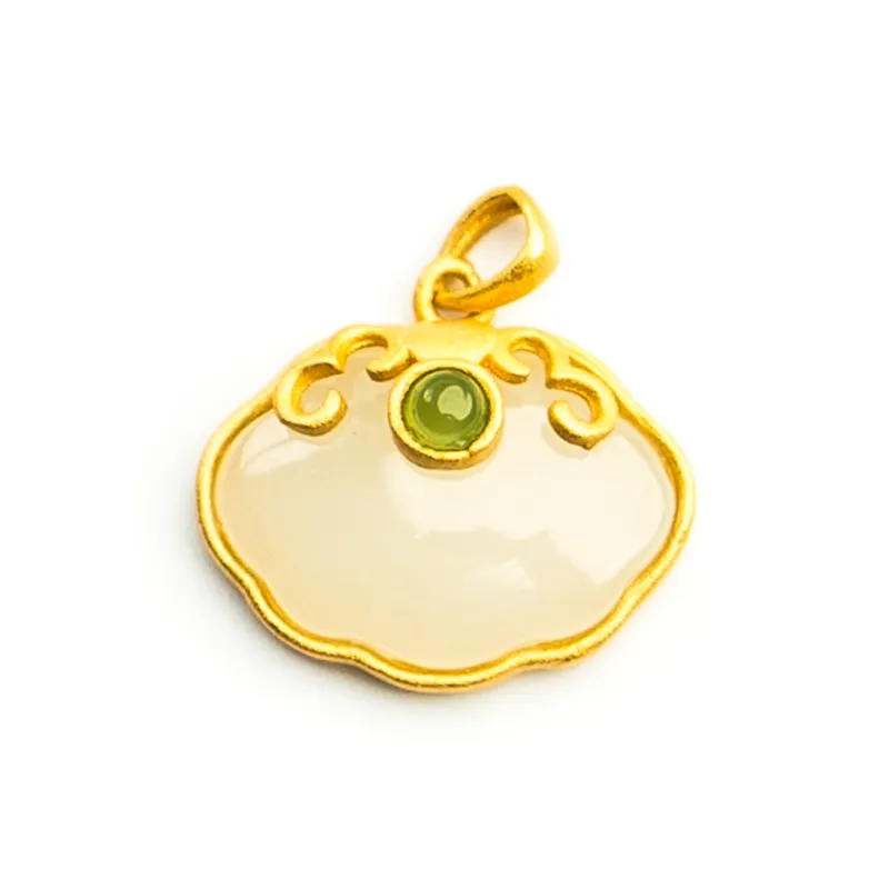 UJAT Pendants White Jade Unisex-3