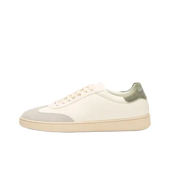 Stuart Weitzman/SW Bianco Low Top Skateboard Shoes Men's Ecru