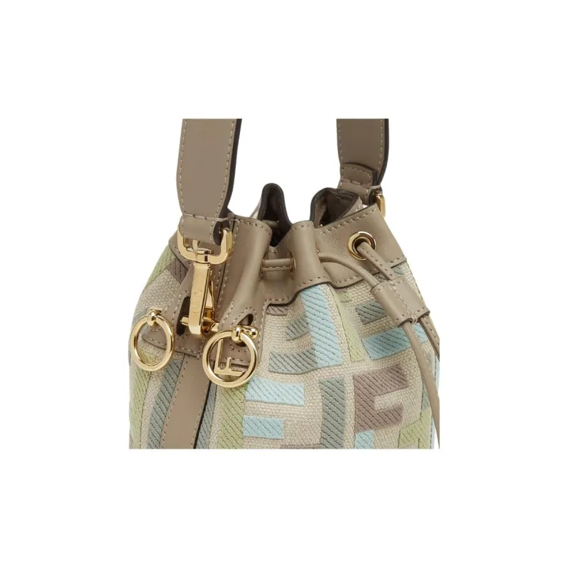 FENDI Canvas One Shoulder Handbags Mini Women's Multicolor-4