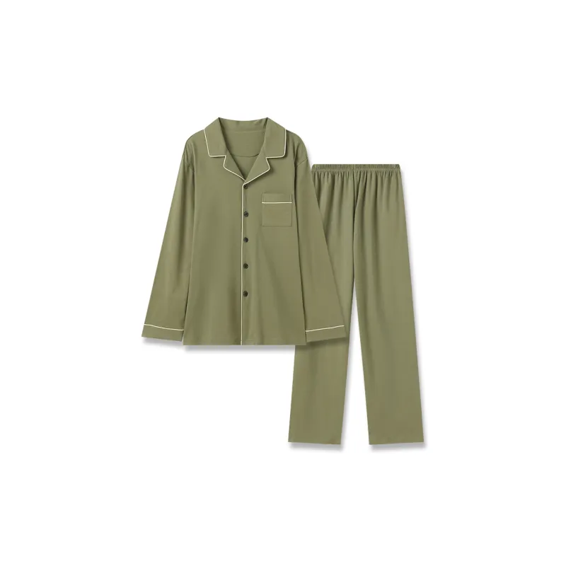 Shivs Pajama Set Men's Army Green-0