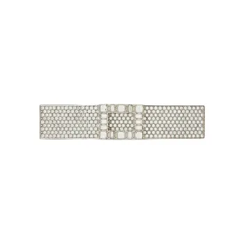 Roger Vivier Metal, Crystal Hair Clips Unisex Silver