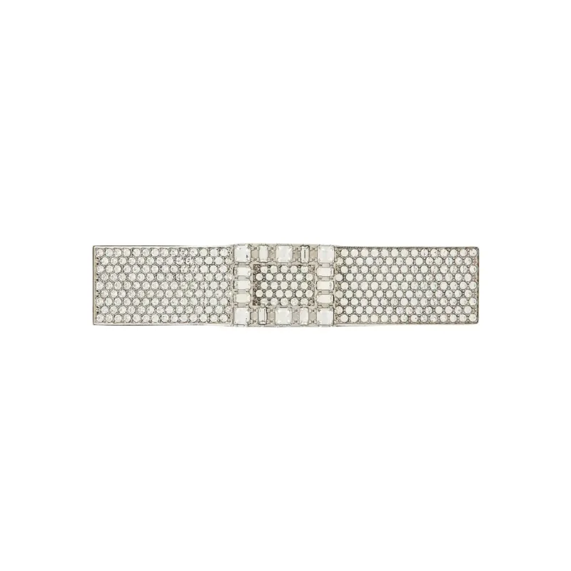 Roger Vivier Metal, Crystal Hair Clips Unisex Silver-0