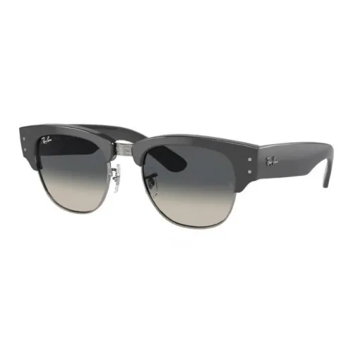 RayBan Plastic Acrylic Ester Browline Sunglasses Unisex Gray
