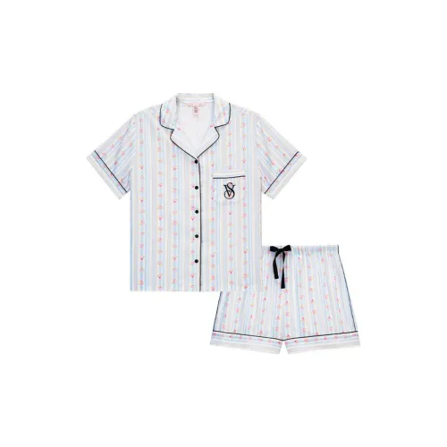 Victoria's Secret Pajama Set Women's Light Water Floral