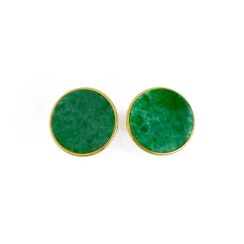 Clear Snow Glutinous Jade Jadeite Stud Earrings Unisex